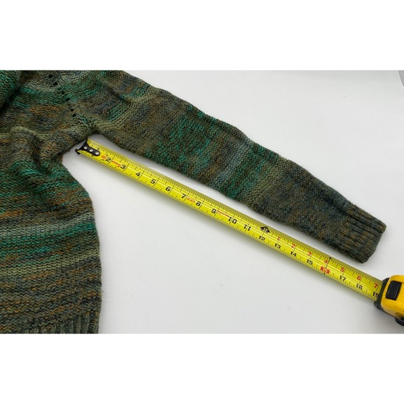 Mossimo Women Sweater Green Multi Color Striped Crew Neck Long Sleeve Size M - Picture 5 of 12